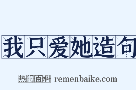 我只爱她造句是什么意思的图片